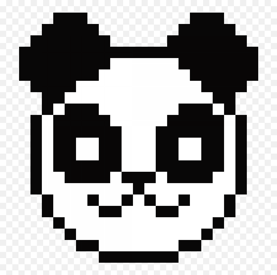 Download Hd Panda Face - Circle Pixel Art Png Transparent Panda Face Pixel Art,Pixel Art Png