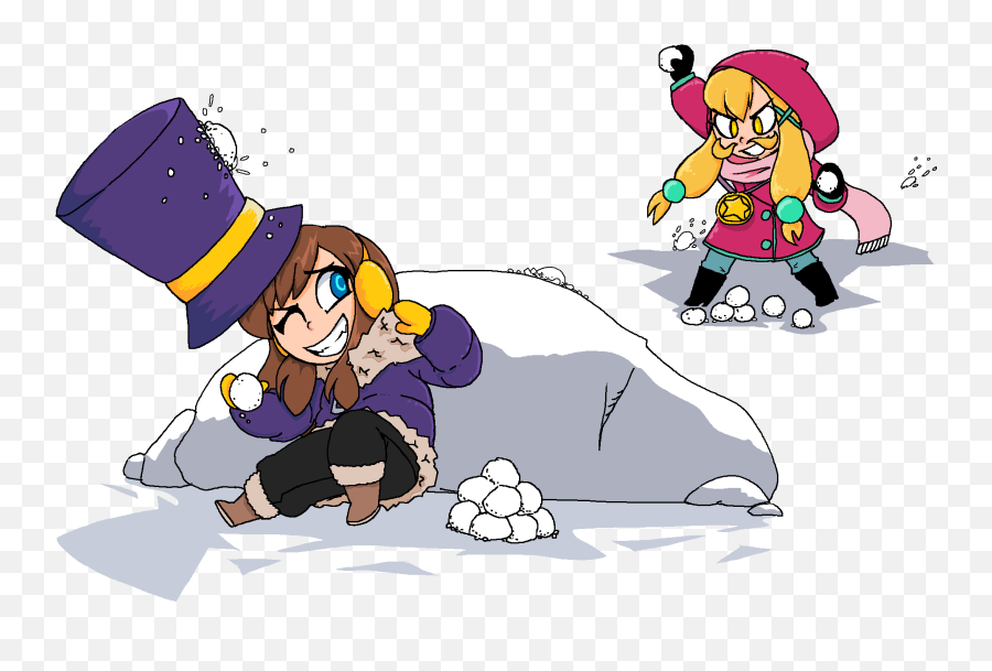 Snowball Fight A Hat In Time Know Your Meme - Cartoon Png,Snowball Png