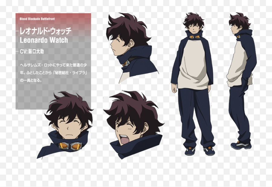 Leonardo Watch From Blood Blockade Battlefront - Blood Battle Blockade Characters Png,Anime Blood Png