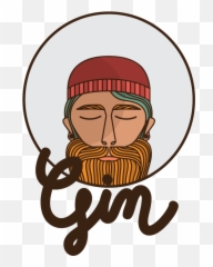 Logo Hipster Giinger Ginger - Beard png