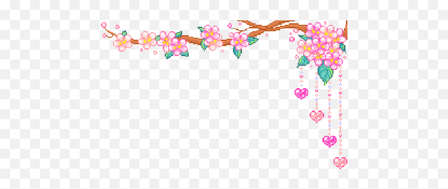 Pixelart Pixel Flower Background Sticker By Carol - Transparent Pixel Flower Gif Png,Pixel Flower Png