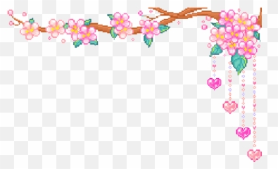 Pixelart Flower Background Sticker By Carol - Transparent Pixel Flower Gif png