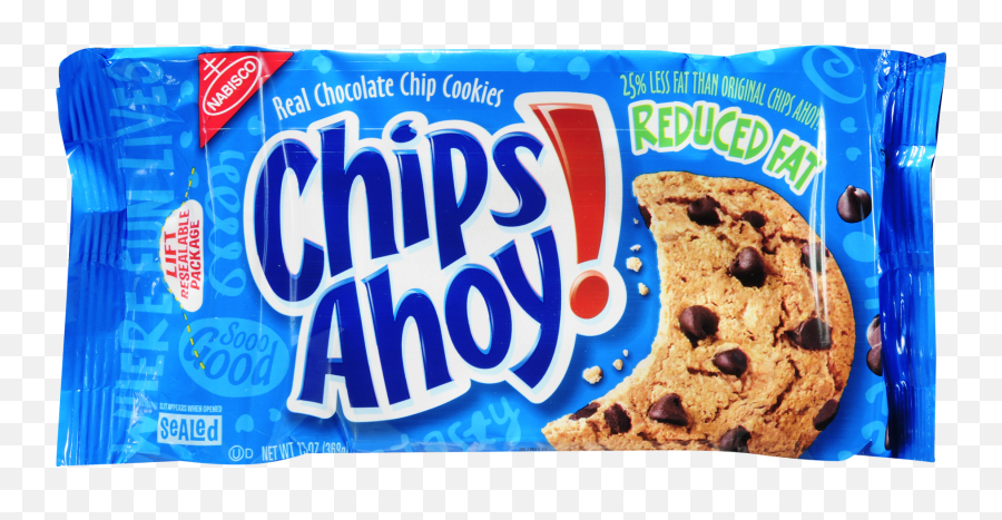 Nabisco Chips Ahoy Reduced Fat Chocolate Chip Cookies 13 - 16 Chips Ahoy Cookies Png,Cookies Transparent Background