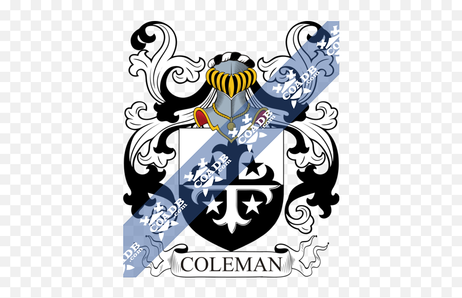 Coleman Family Crest Coat Of Arms And Name History - Bartlett Coat Of Arms Png,9 Png