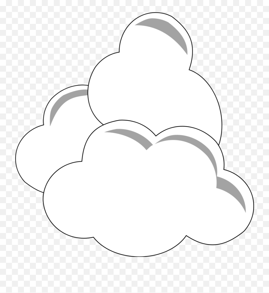 Simple Clouds Png Images - Comulus Clouds Clipart Black And Clouds Clipart,Black Clouds Png