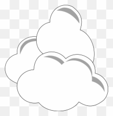 Simple Clouds Png Images - Comulus Clipart Black And