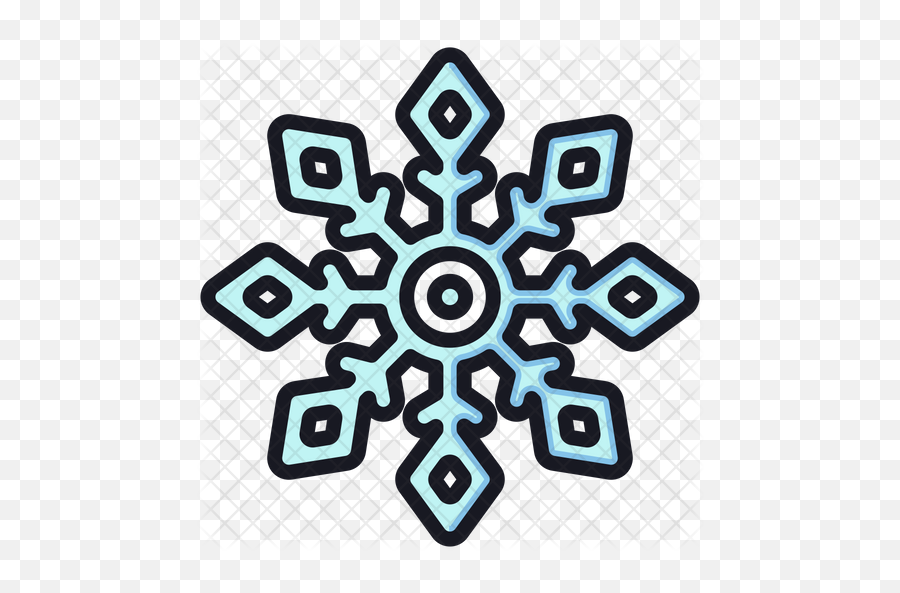 Ice Crystal Icon Of Colored Outline Png
