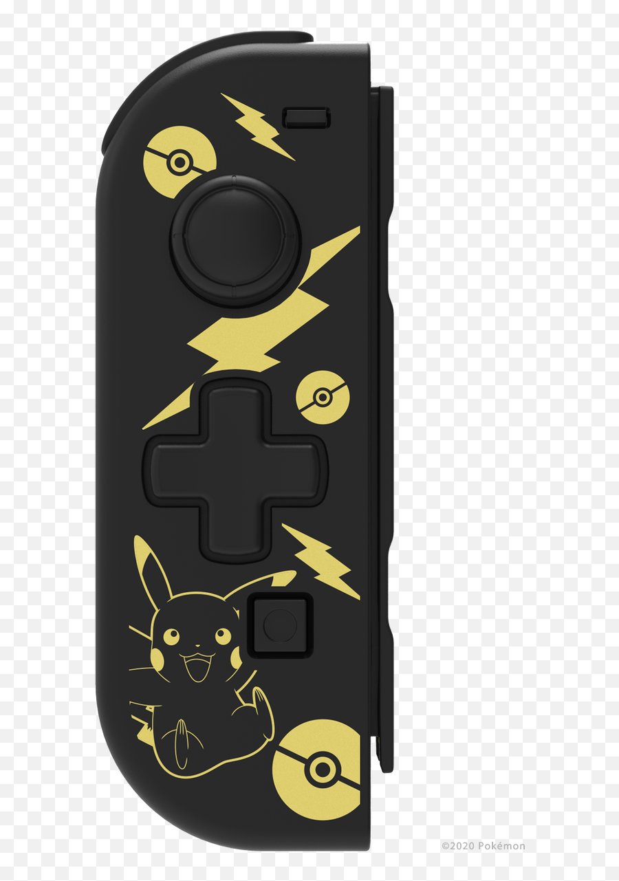 Nintendo Switch D - Pad Controller L U2013 Pokémon Pikachu Black U0026 Gold Joy Con Nintendo Switch Pokemon Png,Pokemon Black 2 Logo
