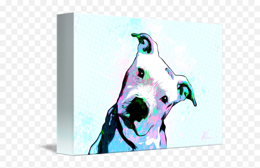 Pit Bull Pop Art By William Cuccio - Rainbow Pitbull Png,Pit Bull Png