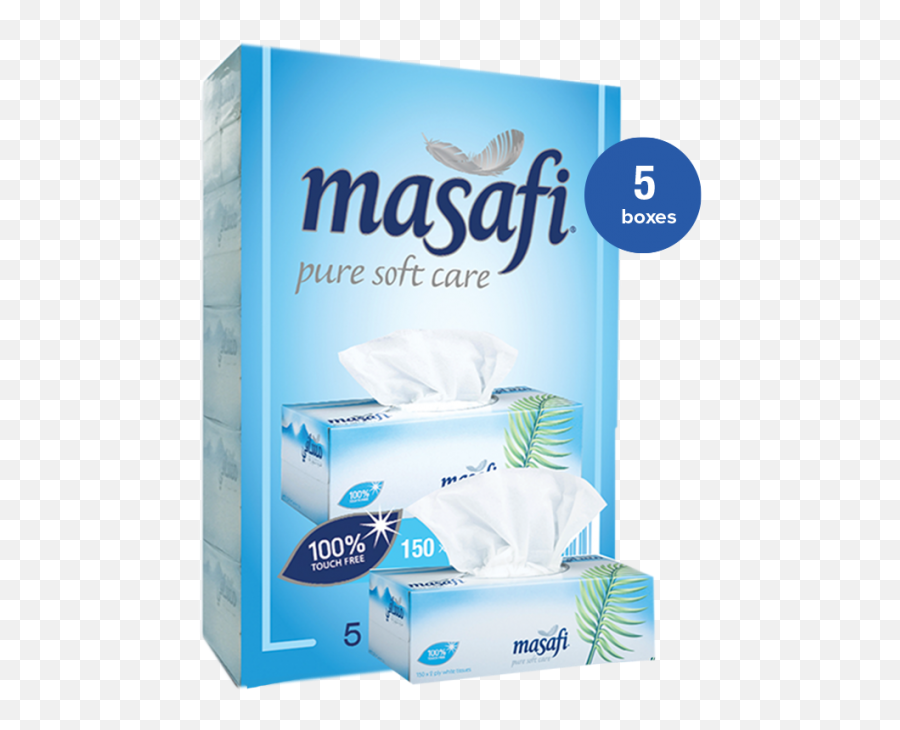 Facial Tissue 150 X 2ply 5 Boxes - Masafi Tissue 150ply Png,Tissue Png