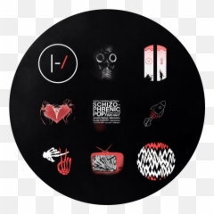 Black Red White Sticker Icon Blackicon By - Dot png