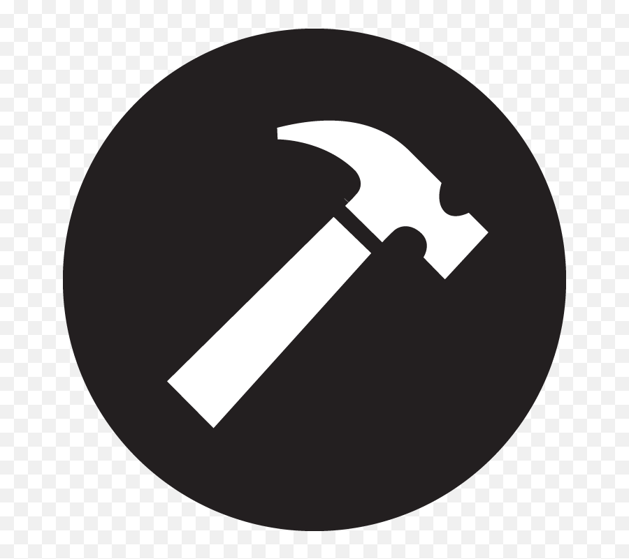 Hfhiconhammerblackcircle - Habitat For Humanity Of Build Icon Black Circle Png,Habitat Icon