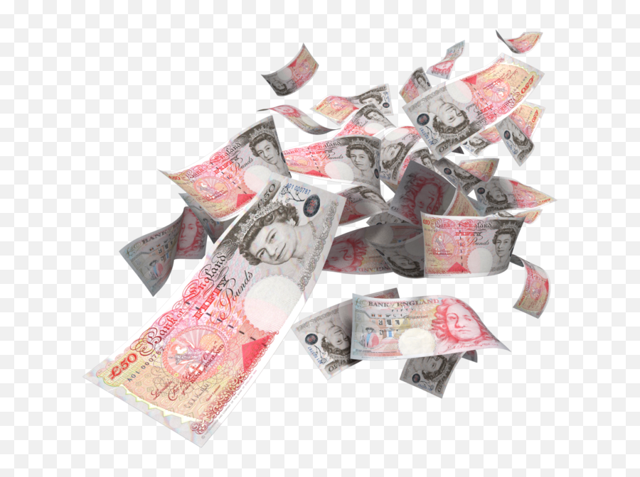 Money Renminbi Pound Sterling Banknote - Falling Money Pounds Png,Money Rain Png