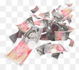 Money Renminbi Pound Sterling Banknote - Falling Pounds Png