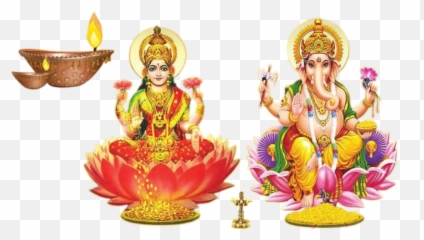 God Laxmi Ganesh Transparent Background - Laxmi Ganesh Image Png,Ganesh Png