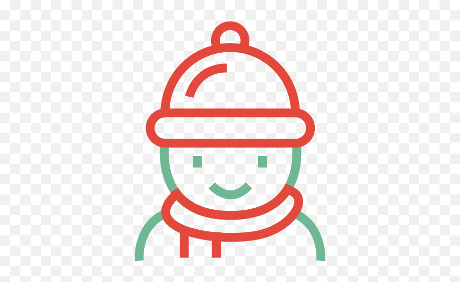 Boy Child Hat Scarf Free Icon Of Christmas Line Icons - Icon Png,Bandana Icon