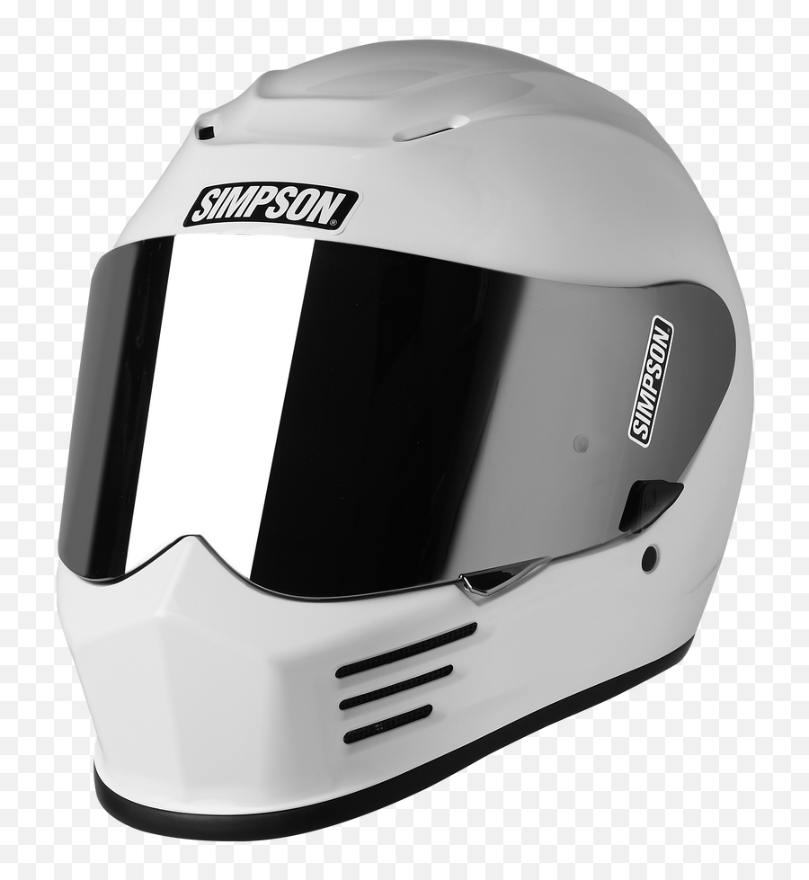 Simpson Speed Bandit Motorcycle Helmets - Simpson Helmet White Png,Icon Airflite Gold Visor