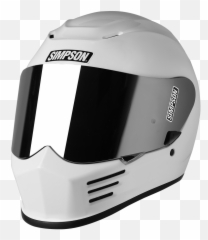 Simpson Speed Bandit Motorcycle Helmets - Simpson Helmet White png