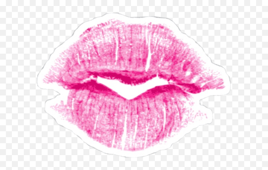 Lipstick Lips Print Sticker Cute Pink Mark Lipstickmark - Lipstick Png,Lip Print Png