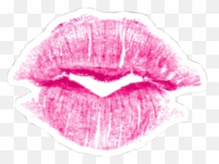 Lipstick Lips Print Sticker Cute Pink Mark Lipstickmark - Lipstick Png,Lip Print Png
