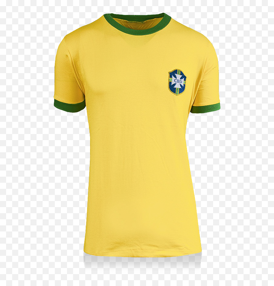 Pele Autographed Team Brazil Yellow 10 Replica Soccer Jersey - Icons Short Sleeve Png,Icon Replica