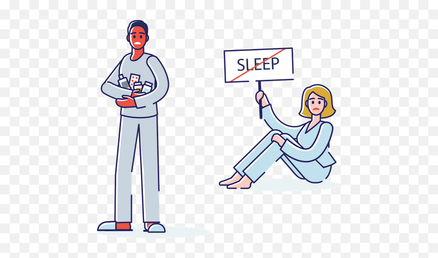 Best Premium Woman Suffering From Insomnia Illustration - Gambar Kartun Orang Tidak Bisa Tidur Png,Insomnia Icon