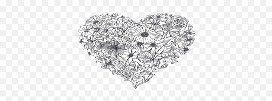 Tumblr Heart Coloring Transparent Flowers Grig3org - Free Png,Flowers Transparent Tumblr