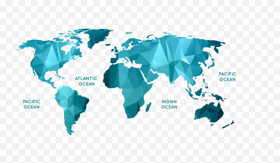 World Map Blue Png Transparent Background 1 Image - World Map Vector Png,Ocean Transparent Background