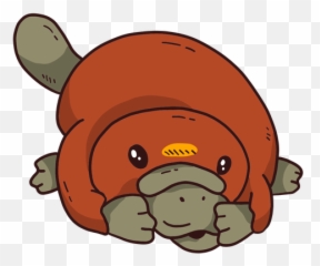 Cute Platypus Duckbill Beak Tail Flat - Cartoon Png,Platypus Png