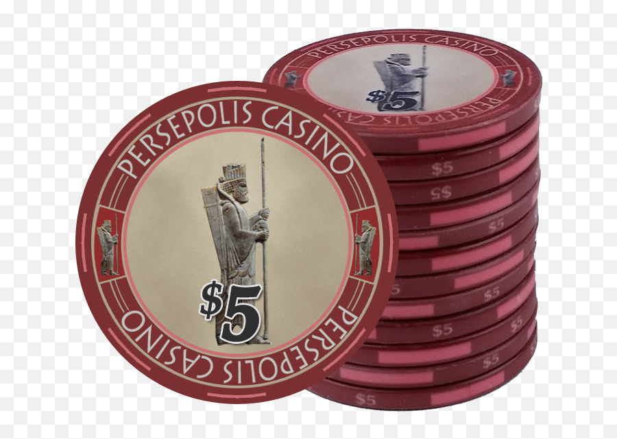 Download Persepolis Casino Red 5 Ceramic Poker Chip - Poker Png,Casino Png