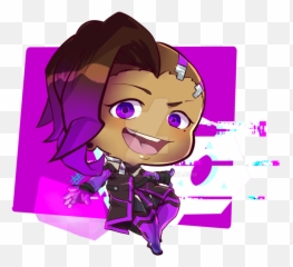 Fan Art Overwatch - Chibi Sombra Fanart png