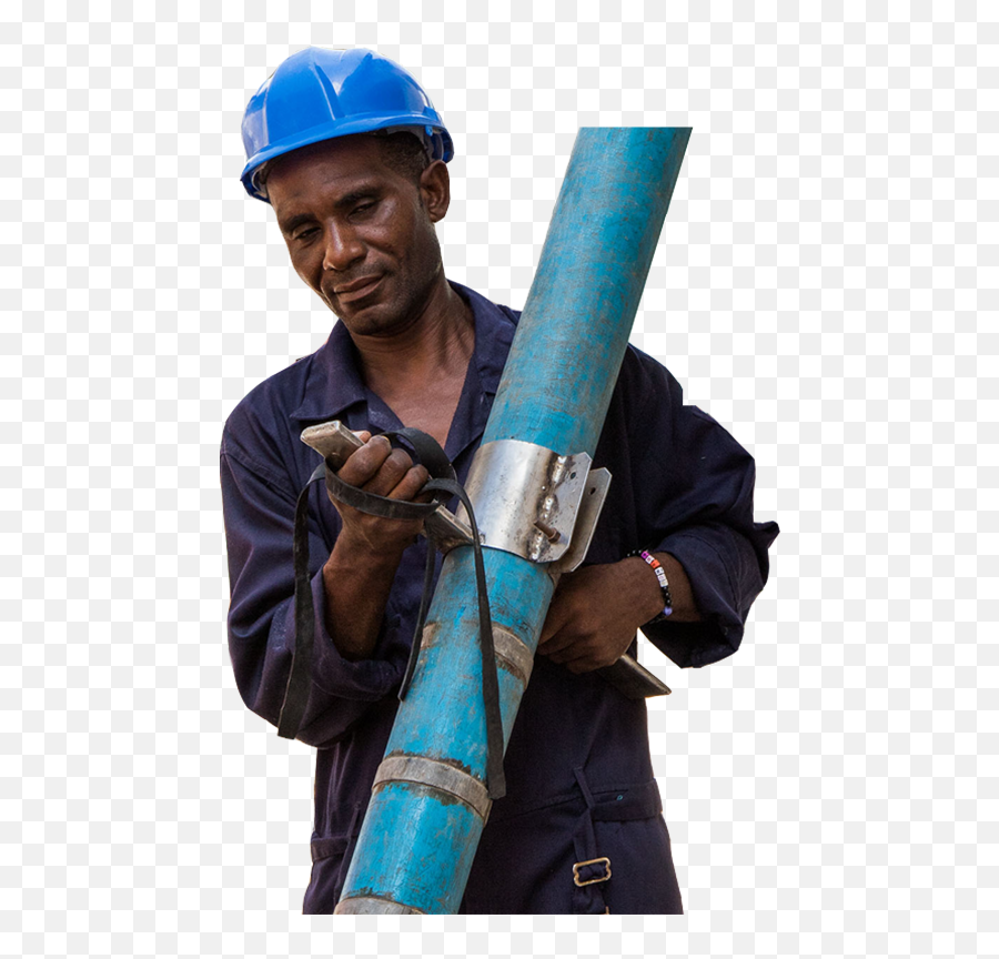 Download Man Pipe - African Cnatruction Worker Transparent Png,Hard Hat Png