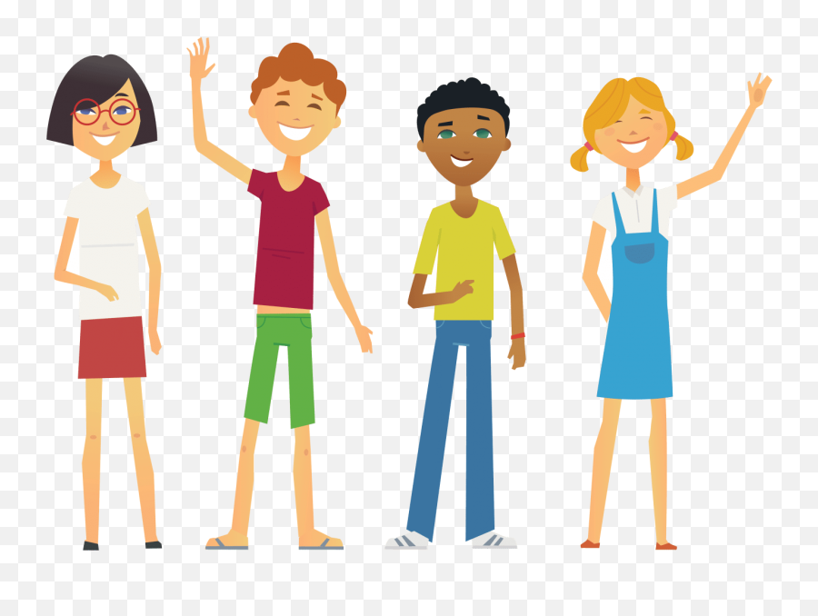 Download Children - Animation People Waving Png Image With Animated People  Transparent Background,Children Transparent Background - free transparent  png images 