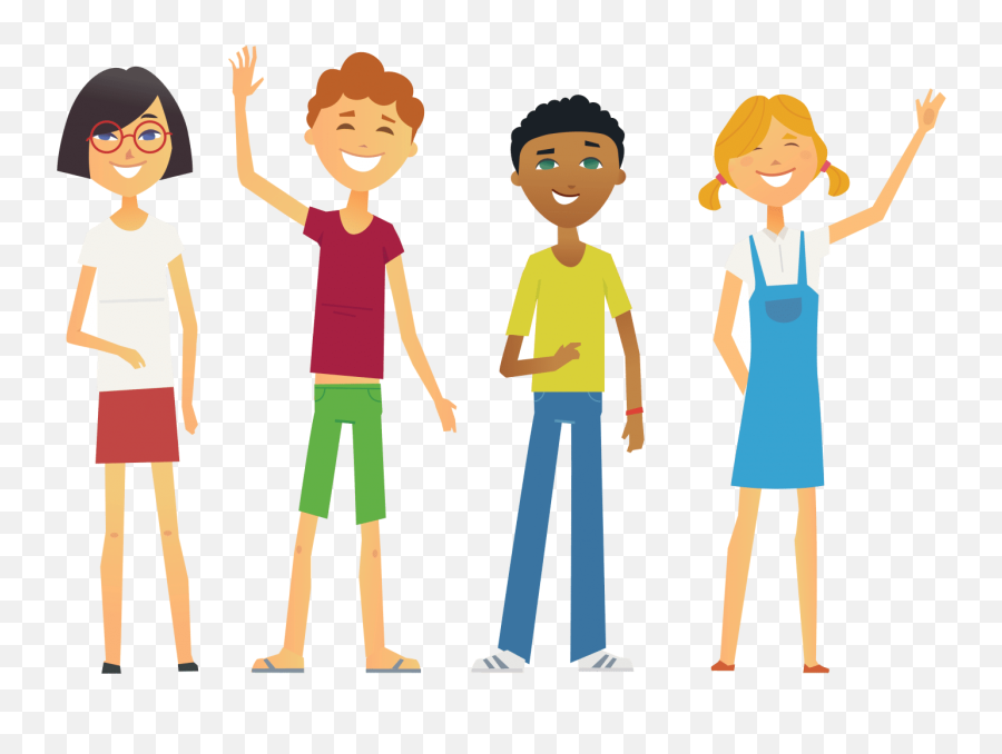 Download Children - Animation People Waving Png Image With Animated People Transparent Background,Children Transparent Background