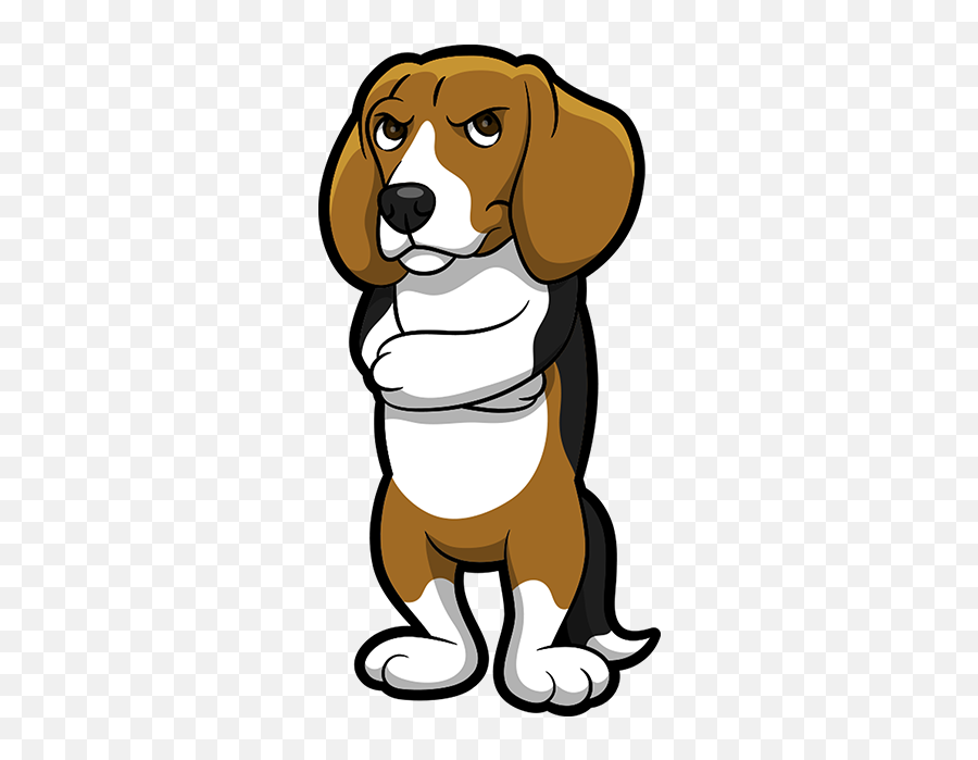 Emoji And Stickers Messages Sticker - Angry Basset Hound Cartoon Png,Beagle Png