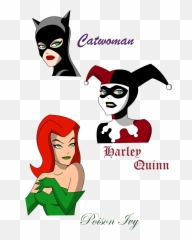 Poison Ivy Png - Harley Quinn Clipart Face Harley Quinn Simple Cartoon Poison Ivy,Harley Quinn Transparent