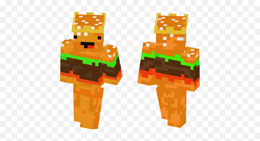 Download Ou003du003du003du003dburger Kingu003du003du003d - Minecraft Skin For Free Minecraft Girl Skins Bear Onesie Png,Burger King Crown Png