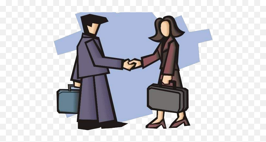 Handshake Cartoon - Men And Women Shake Hands Png Download Se Dan La Mano Dibujo,Handshake Transparent