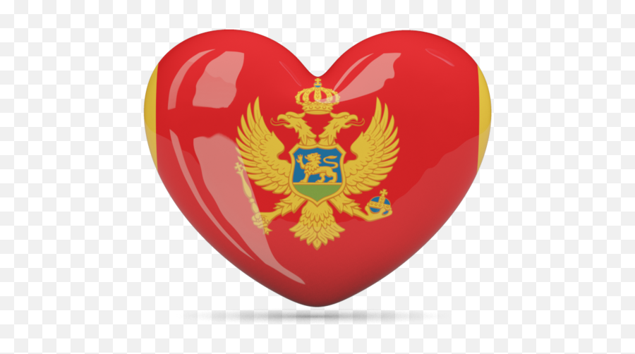 Heart Icon Illustration Of Flag Montenegro - Montenegro Flag Png,Heart With Eyes Logo