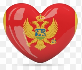 Heart Icon Illustration Of Flag Montenegro - Montenegro Flag Png,Heart With Eyes Logo