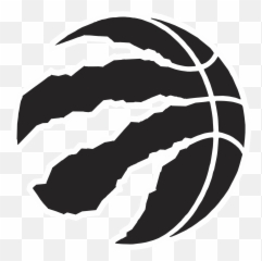 Toronto Raptors Logos History Team And Primary Emblem - Black png