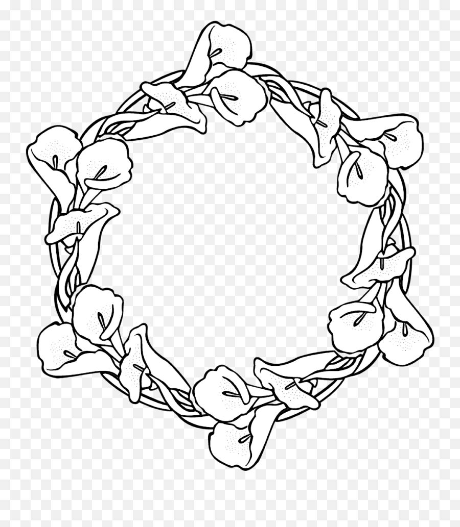 Black Amp White Free Clip Art Images Advent Wreath - Clipart Garland Coloring Png,White Wreath Png