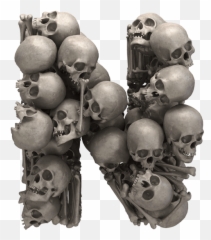 Font For Halloween Typography Design - Fruit Png,3d Skull Png
