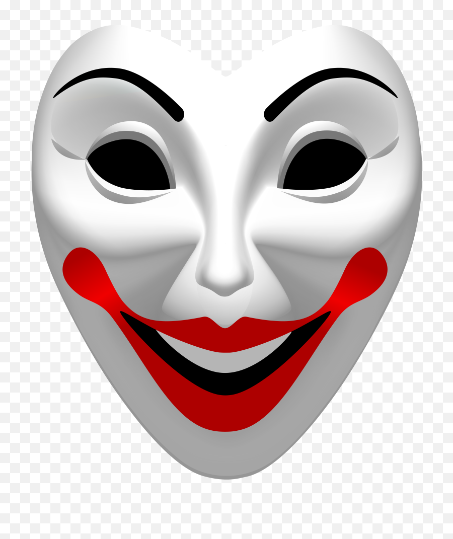 Mask Transparent Png Clipart Free - Joker Face Mask Png,Oni Mask Png