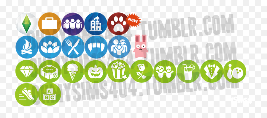 Sims 4 Icons Png Freeuse Download - Sims 4 Pack Icons,Sims 4 Png