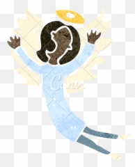 Download Hd Retro Cartoon Angel Wings - Transparent Fictional Character png
