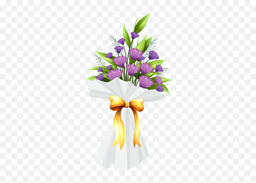 Purple Flowers Bouquet Png Clipart Image With Images - Flower Bouquet,Flowers Clipart Png