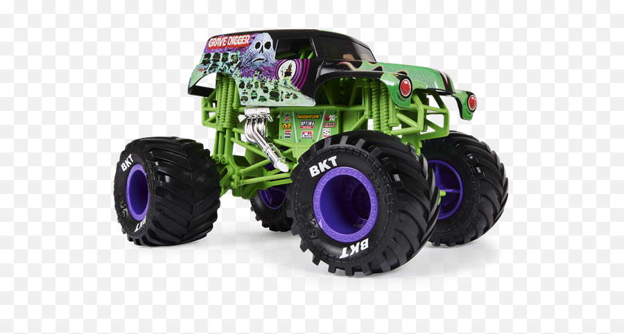124 Grave Digger Purple - Synthetic Rubber Png,Monster Jam Logo Png