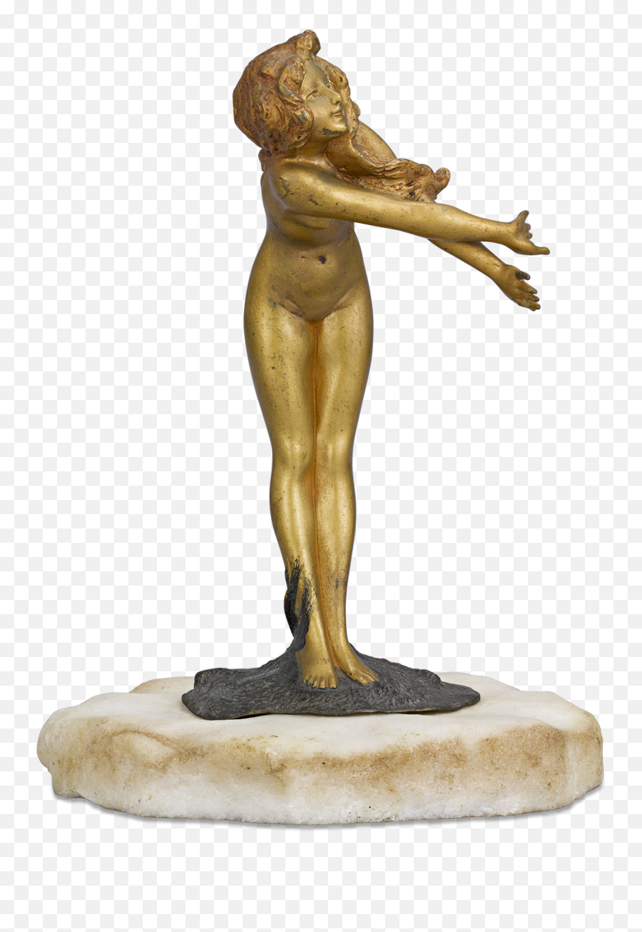 Download Hd Bergman Vienna Nude Bronze Sculpture - Statue Classical Sculpture Png,Vaporwave Statue Png