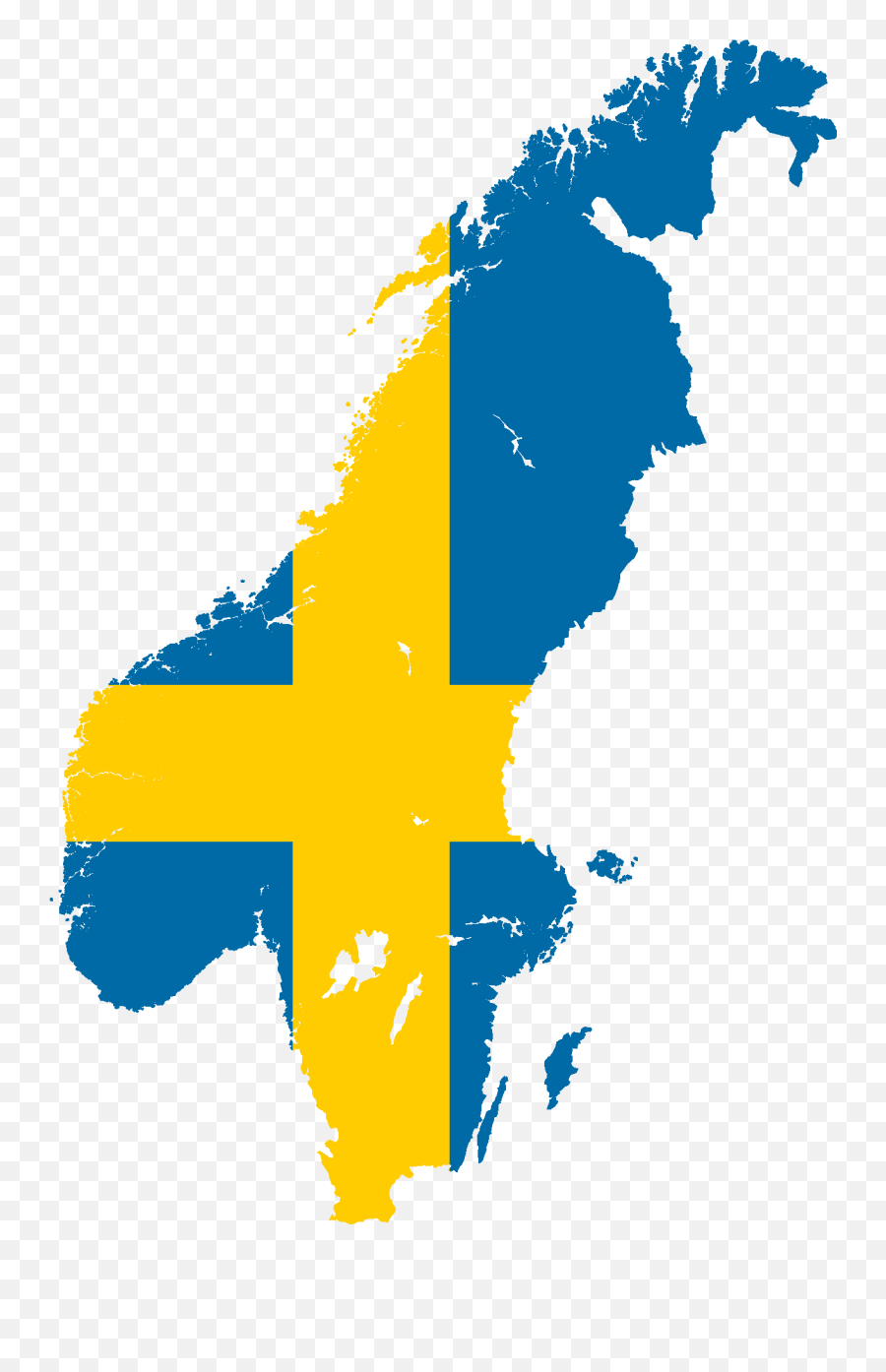 Flag Map Of Sweden - Sweden Map And Flag Clipart Full Size Modern Map Of Sweden Png,Uruguay Flag Png